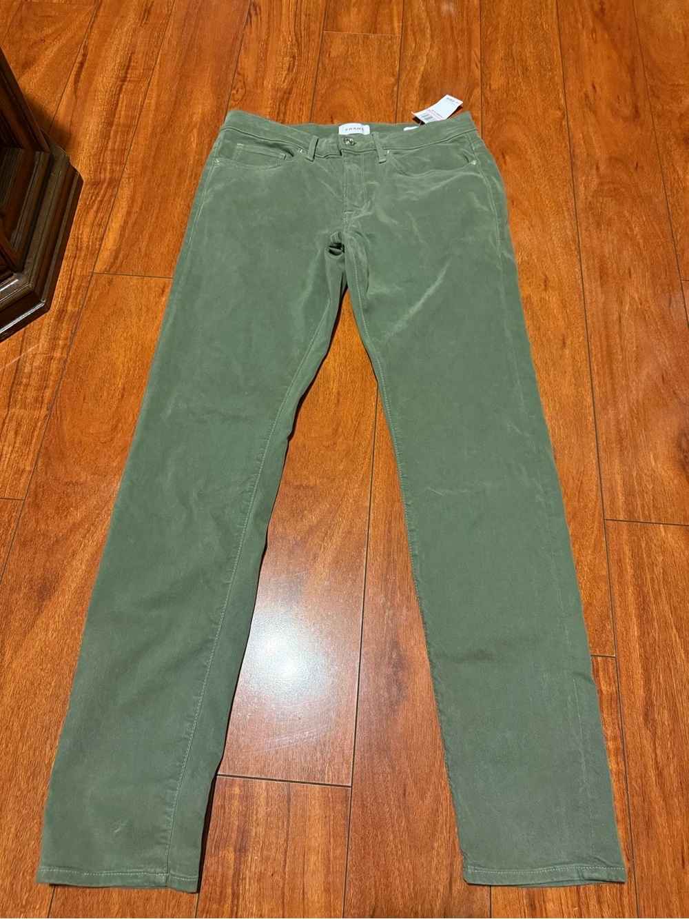 Frame Denim Olive Green Slim Pants